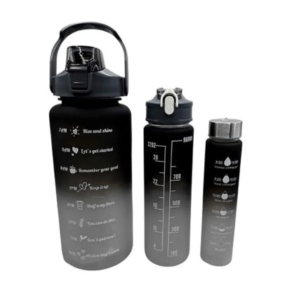 Kit de 3 garrafas  2000ml + 900ml + 300ml Cores Variadas