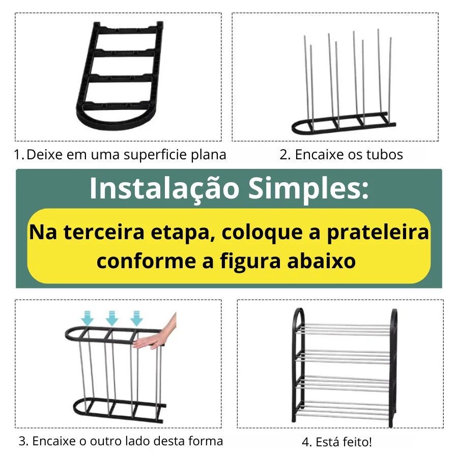 Sapateira minimalista resistente